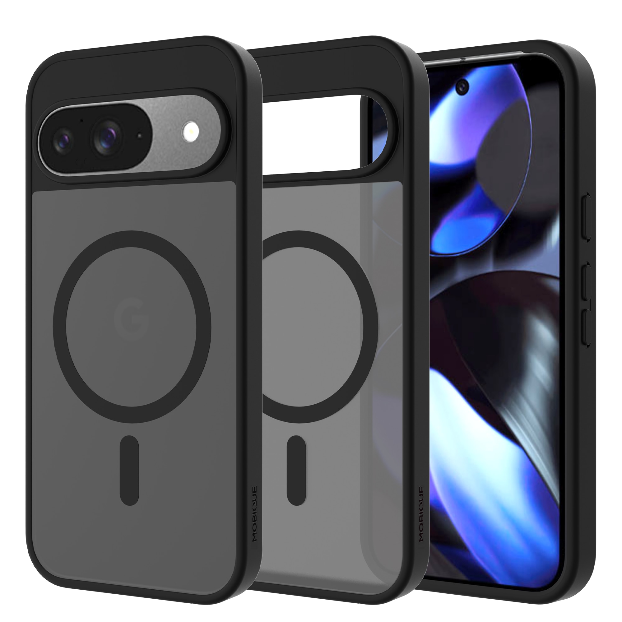 Magnetic Hybrid Deksel Google Pixel 9 Frosted Black