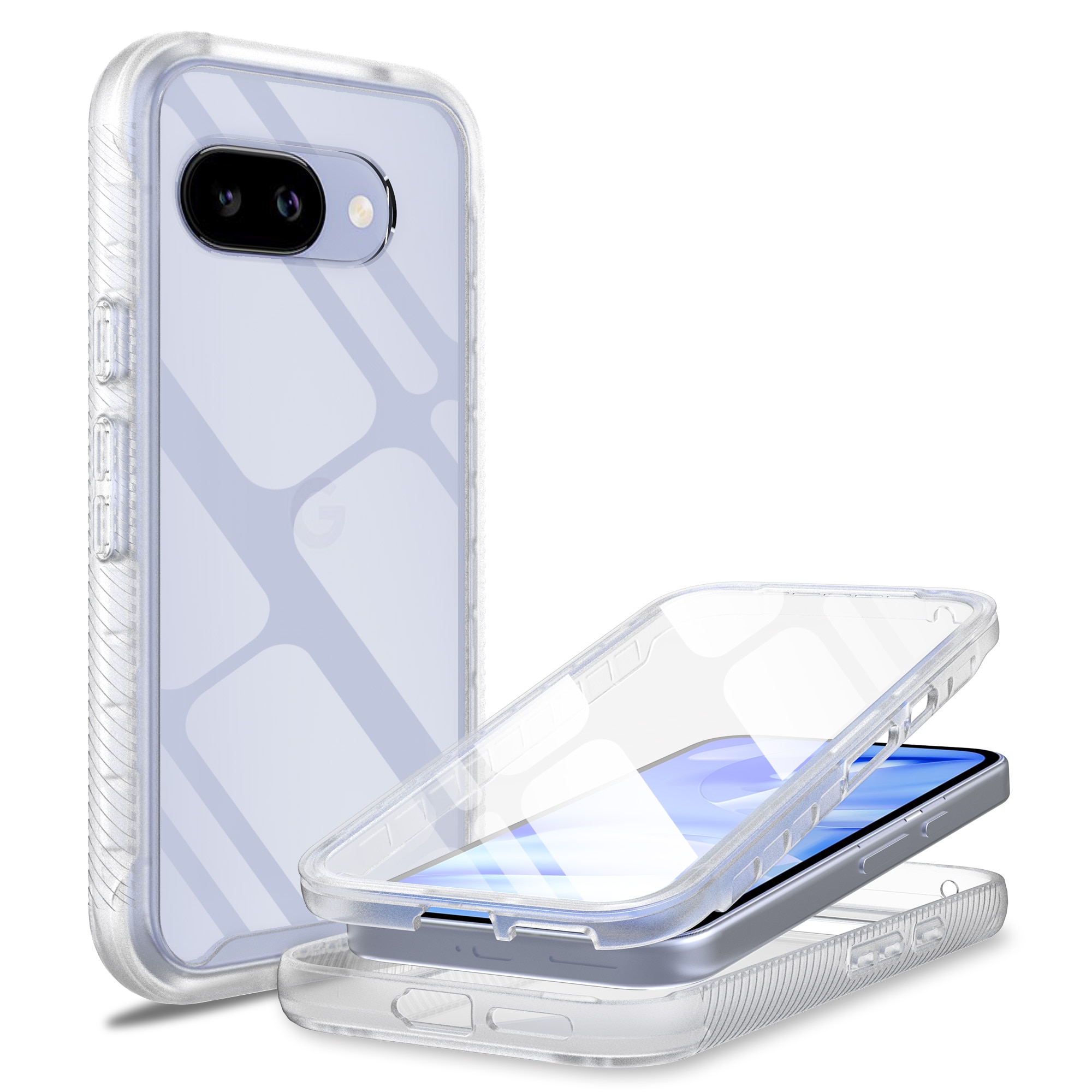 Full Protection Case Google Pixel 9a Gjennomsiktig