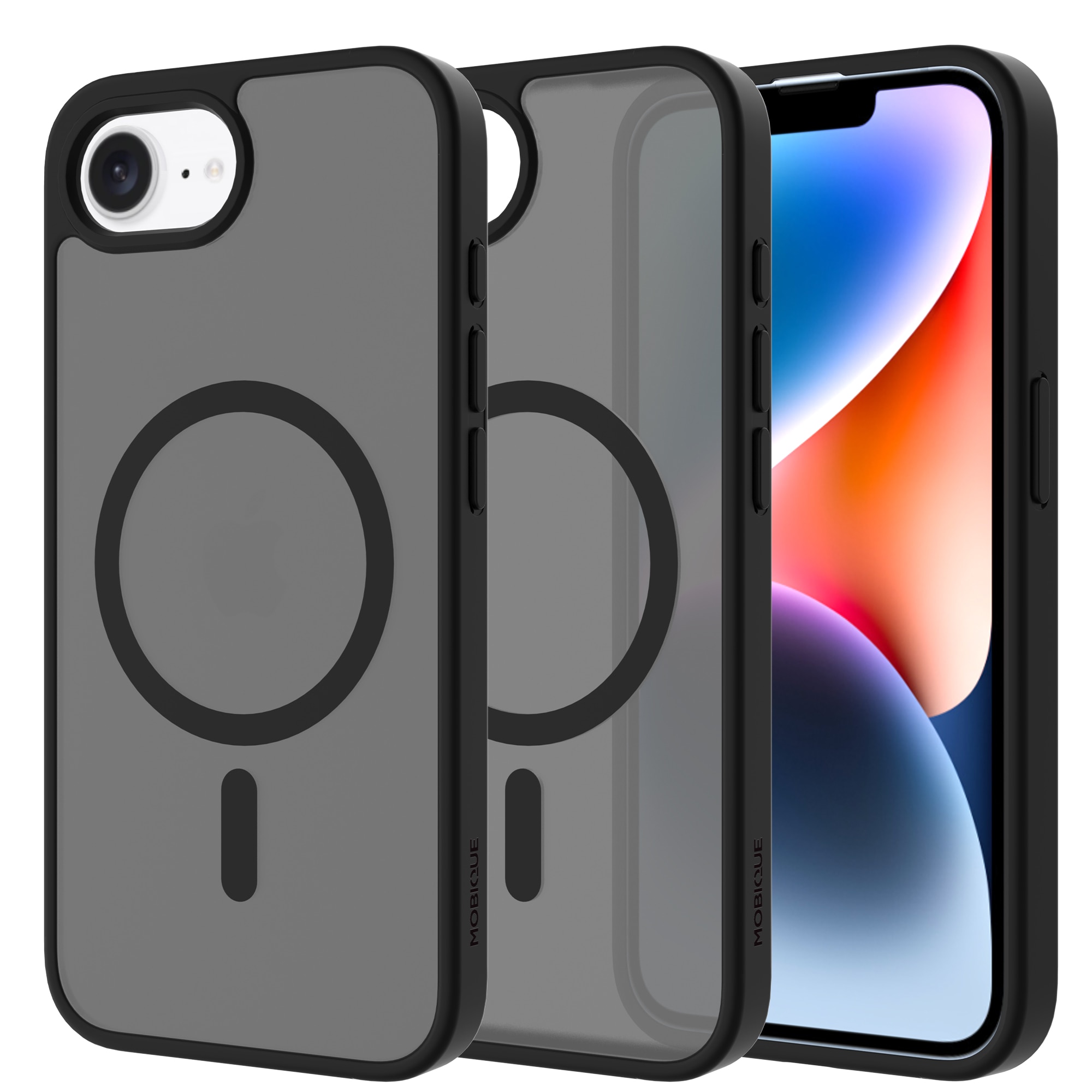 Magnetic Hybrid Deksel iPhone 16e Frosted Black