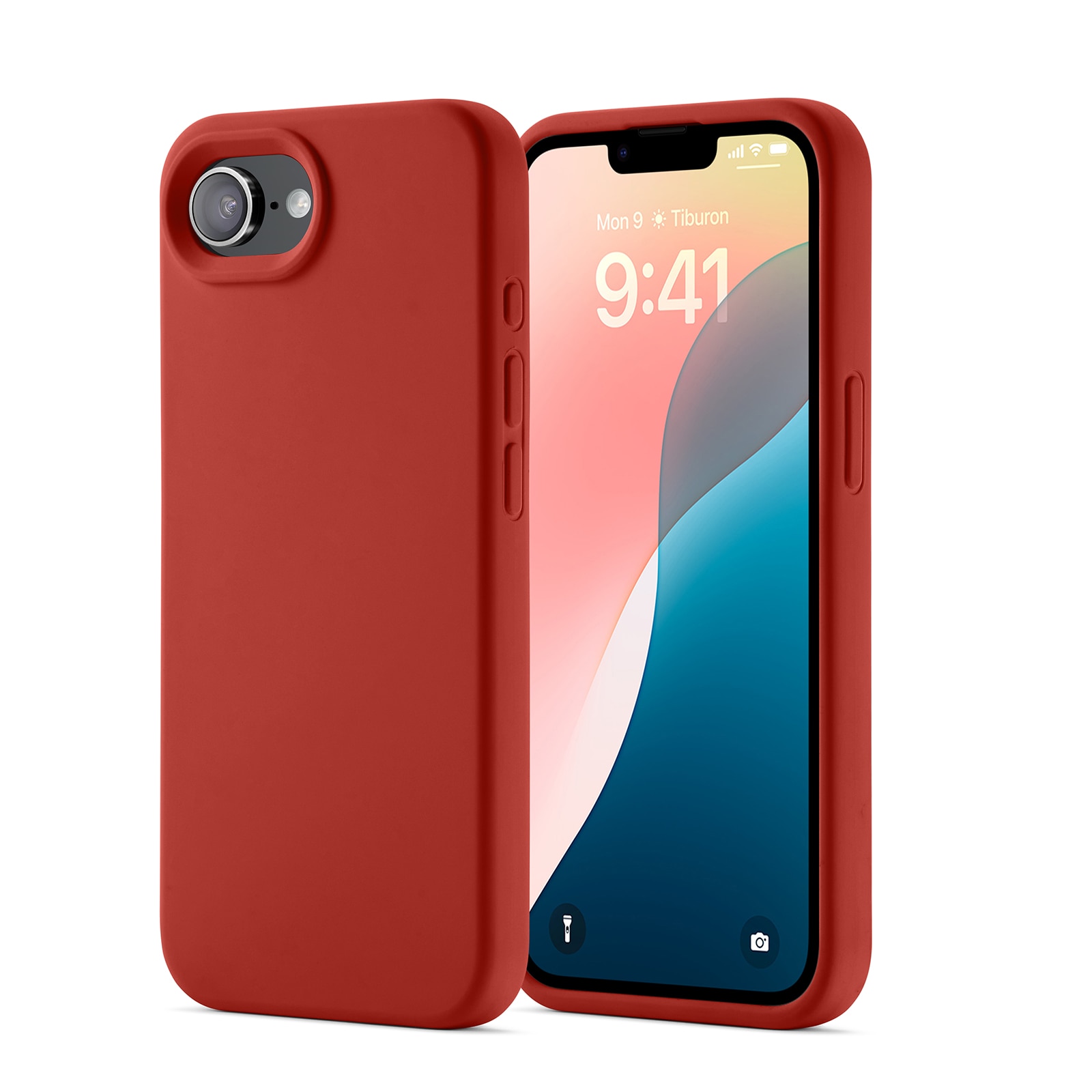 Magnetic Deksel Silikon iPhone 16e Lava Red