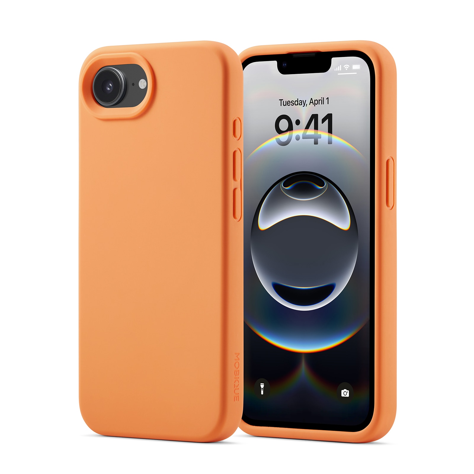 Magnetic Deksel Silikon iPhone 16e Solar Orange