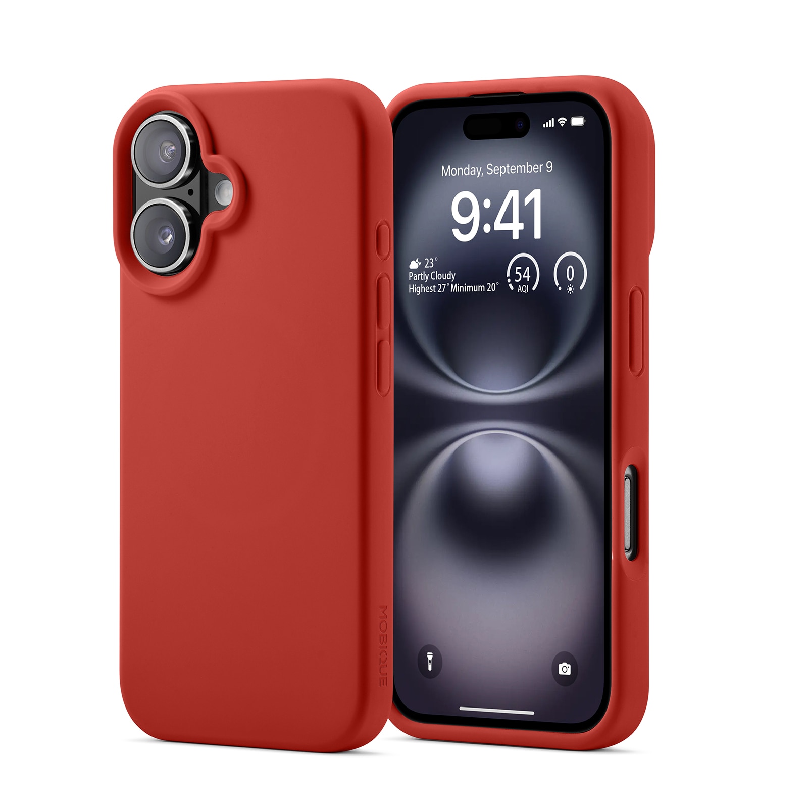 Magnetic Deksel Silikon iPhone 16 Lava Red