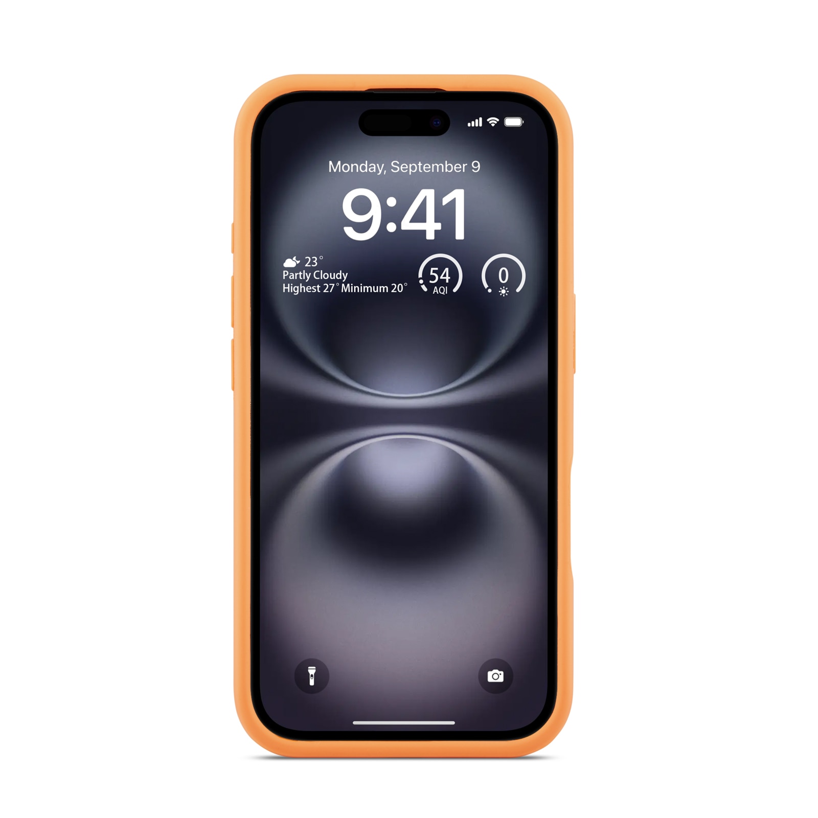 Magnetic Deksel Silikon iPhone 16 Solar Orange