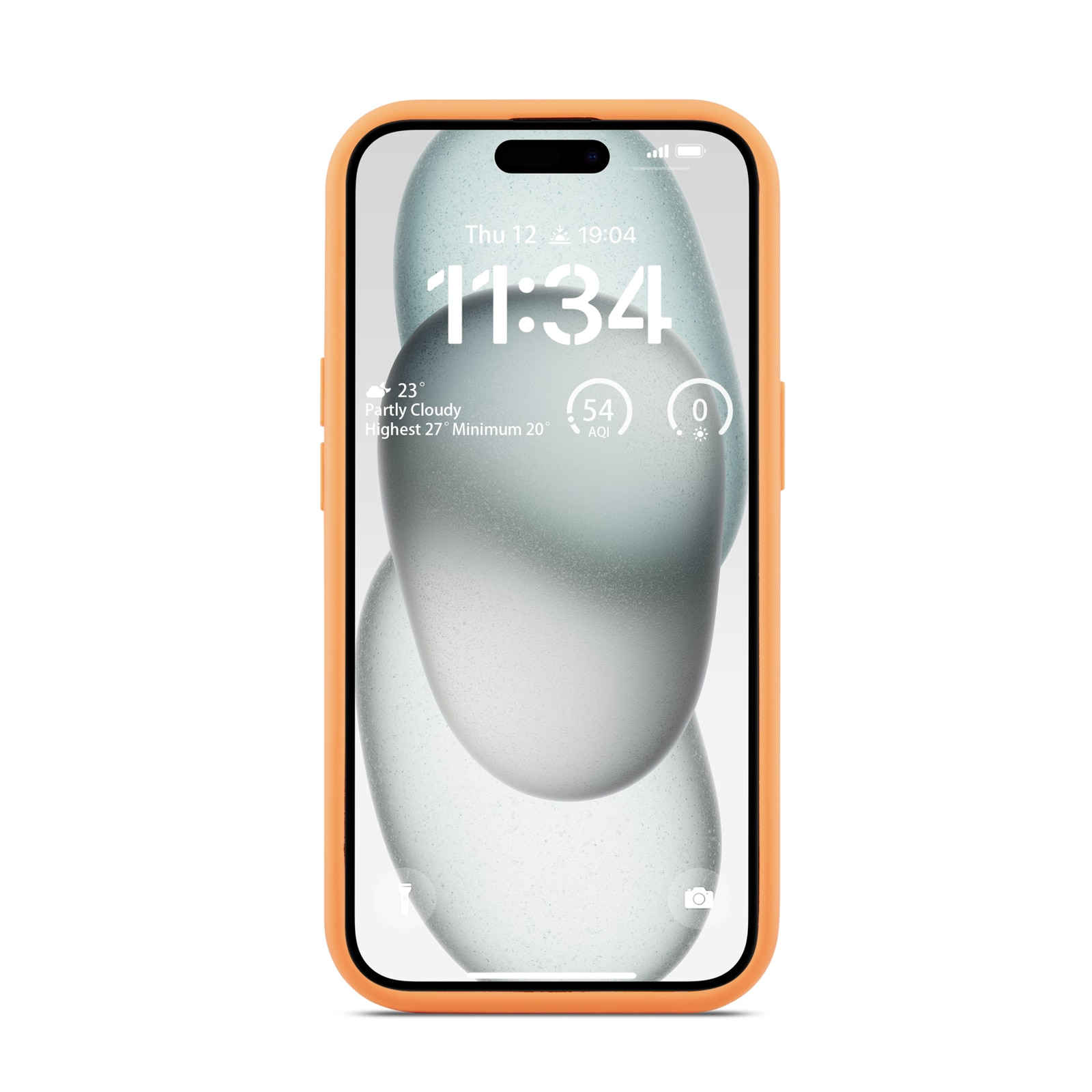 Magnetic Deksel Silikon iPhone 15 Solar Orange