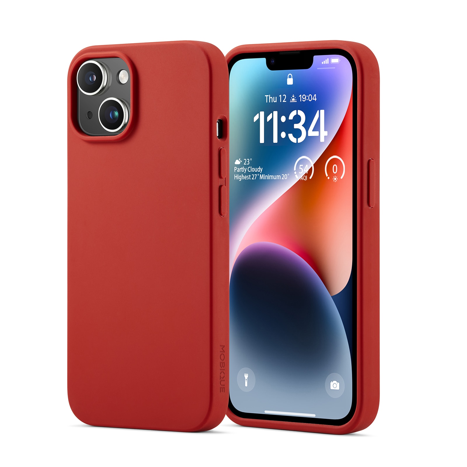 Magnetic Deksel Silikon iPhone 13 Lava Red