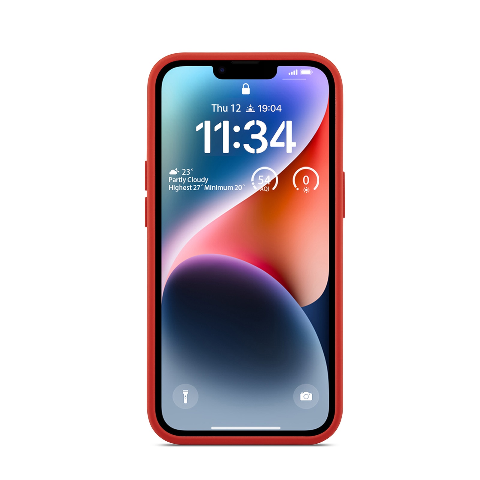 Magnetic Deksel Silikon iPhone 14 Lava Red