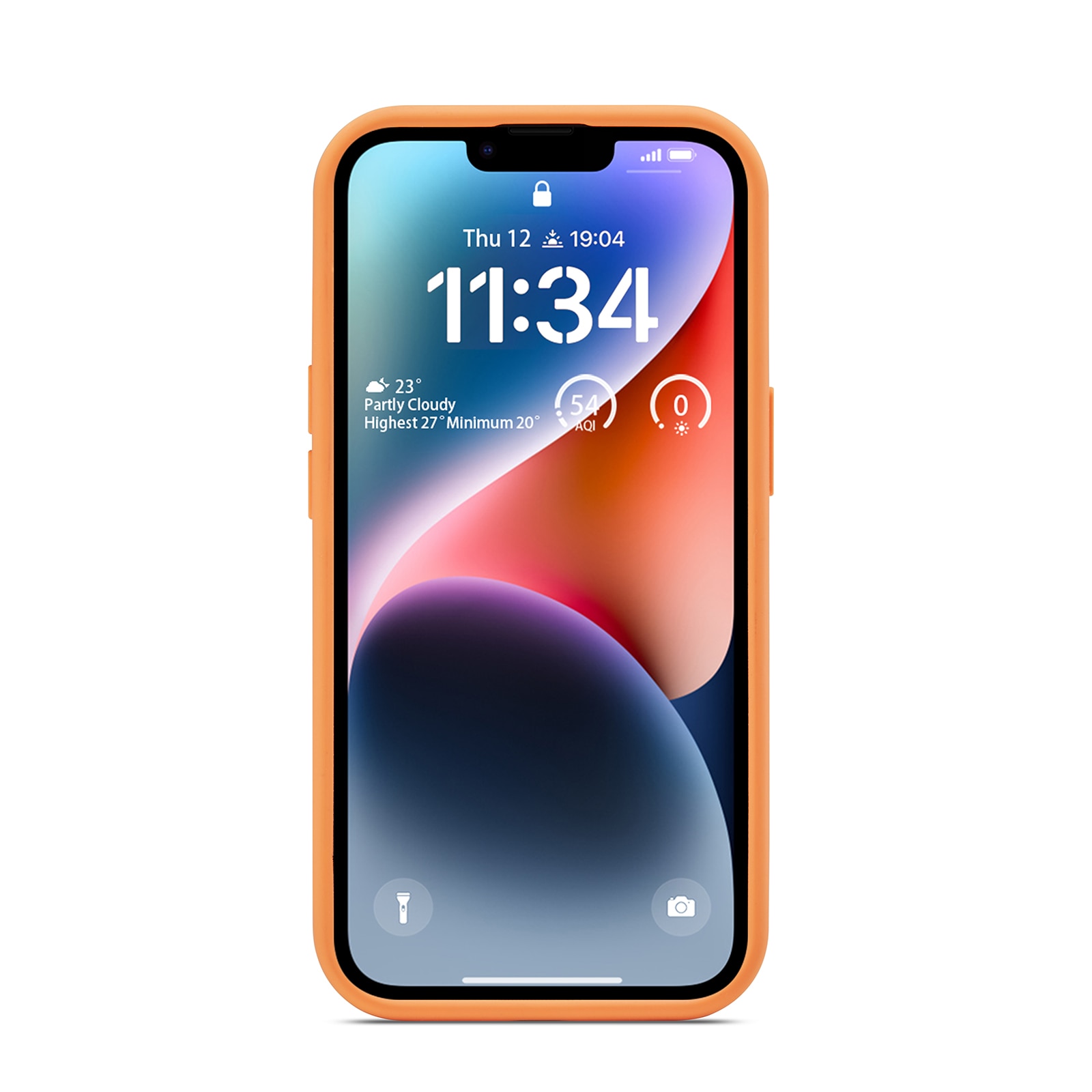 Magnetic Deksel Silikon iPhone 14 Solar Orange