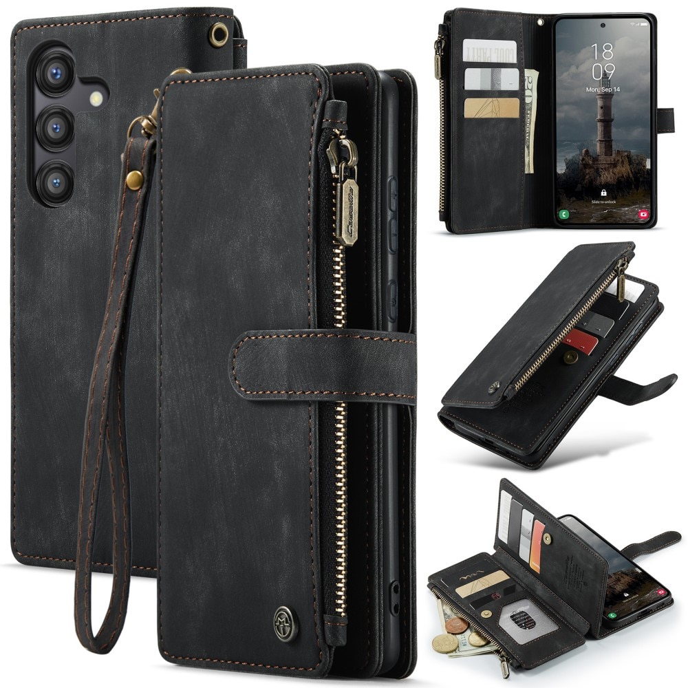 Zipper Wallet Samsung Galaxy A55 Svart