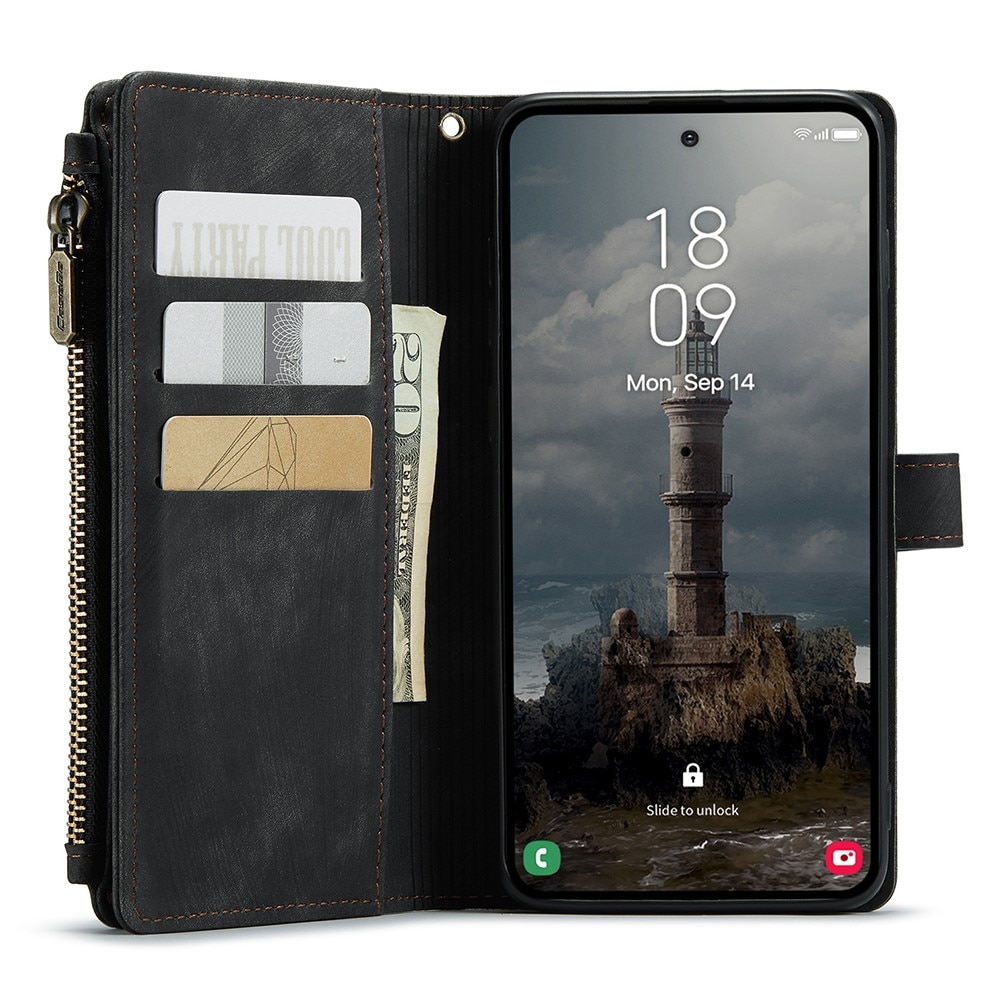 Zipper Wallet Samsung Galaxy A55 Svart