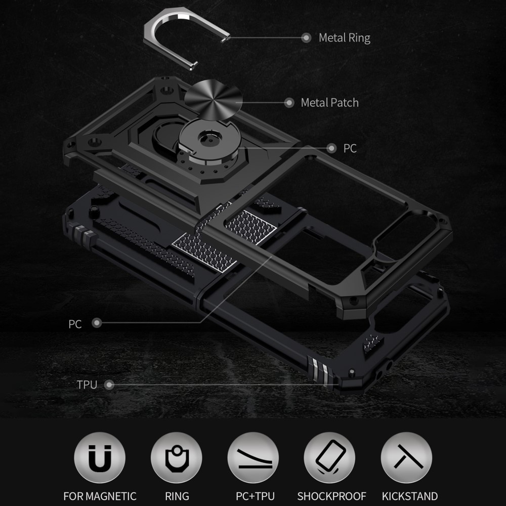 Hybriddeksel Tech Ring Samsung Galaxy Z Flip 6 svart