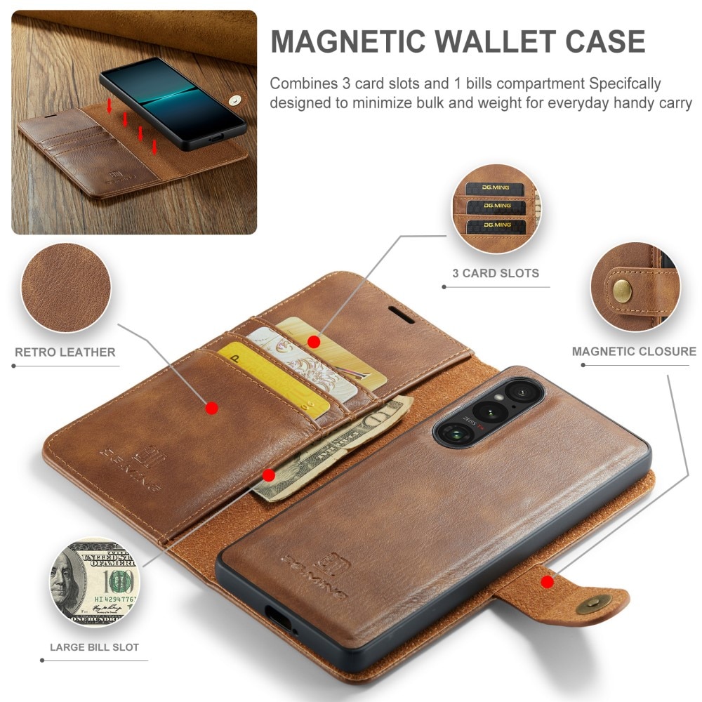 Magnet Wallet Sony Xperia 1 VI Cognac