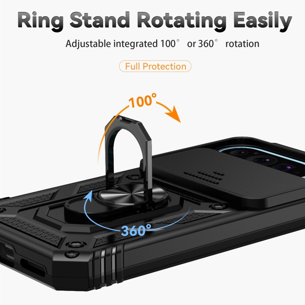 Hybriddeksel Ring + Kamerabeskyttelse Google Pixel 9 Pro Svart