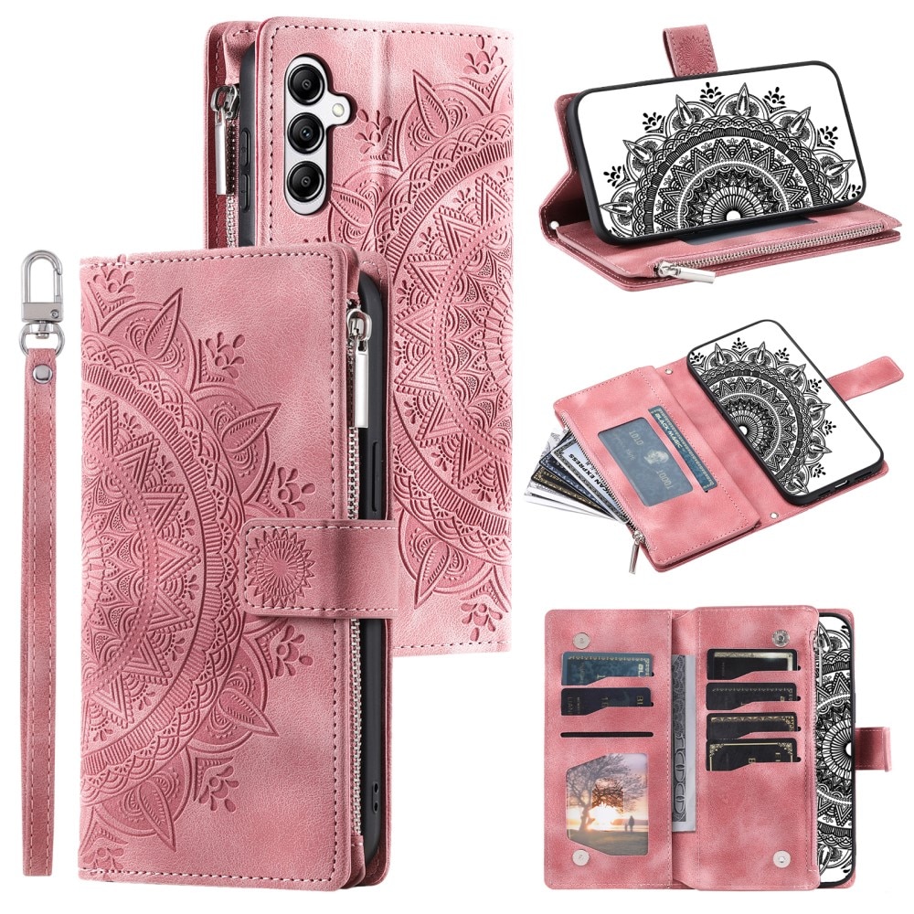 Lommebokveske Samsung Galaxy S24 FE Mandala rosa