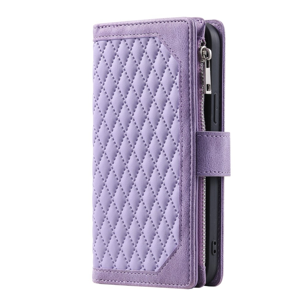 Lommebokveske iPhone 16 Pro Quilted Lilla