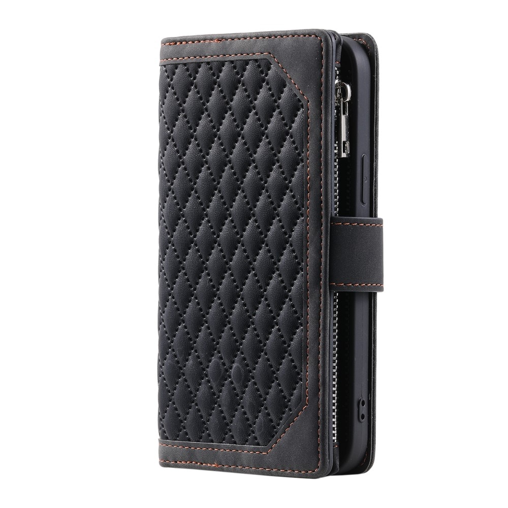 Lommebokveske iPhone 16 Pro Quilted Svart