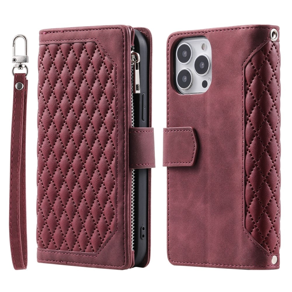 Lommebokveske iPhone 16 Pro Max Quilted Rød