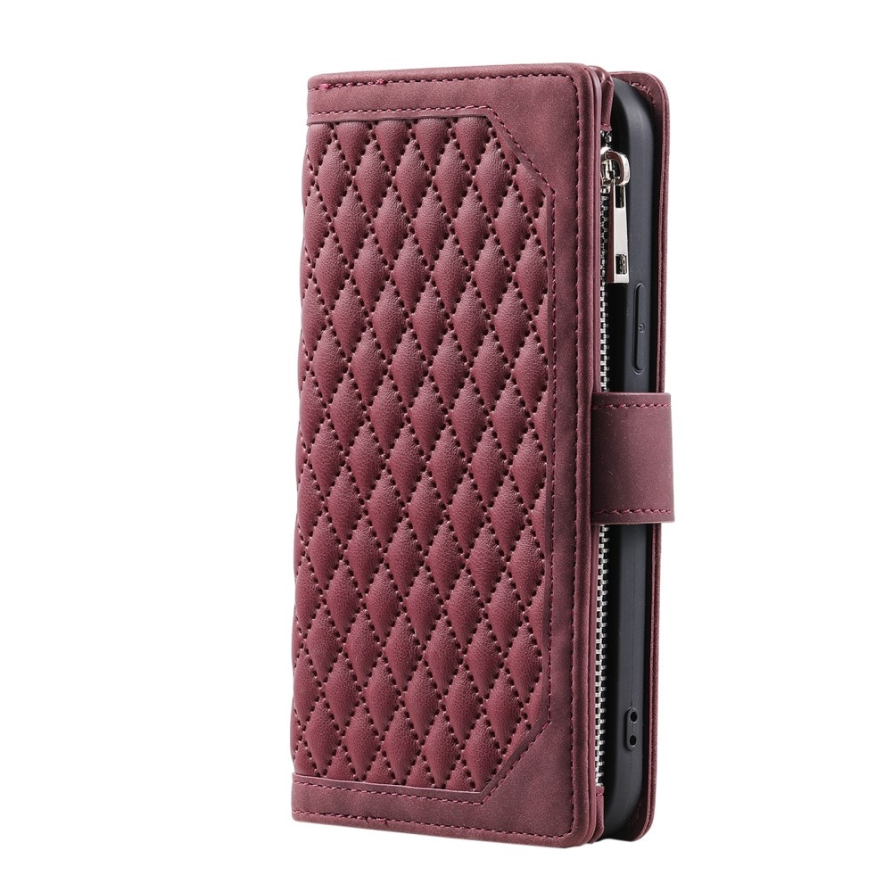 Lommebokveske iPhone 16 Pro Max Quilted Rød