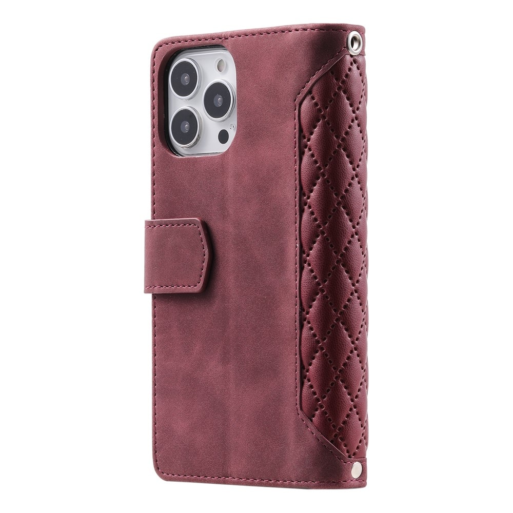 Lommebokveske iPhone 16 Pro Max Quilted Rød