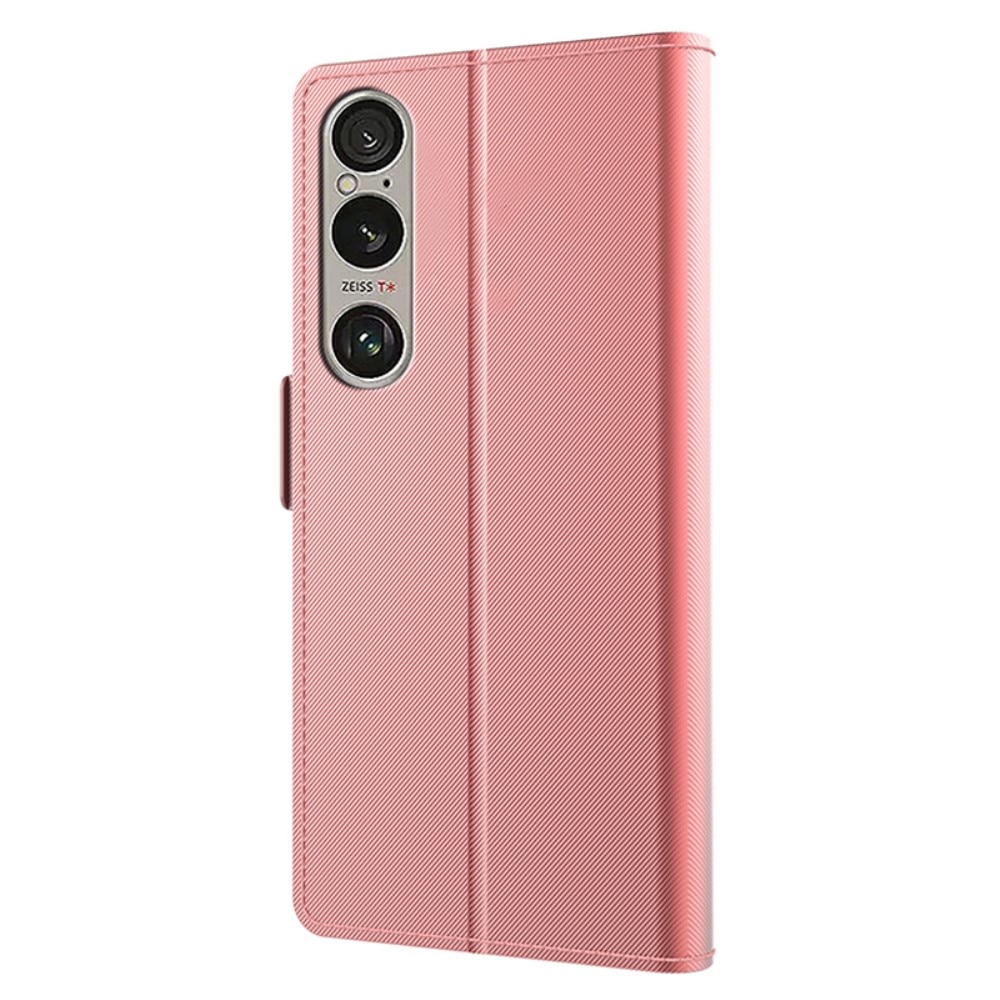 Lommebokdeksel Speil Sony Xperia 1 VI rosa gull