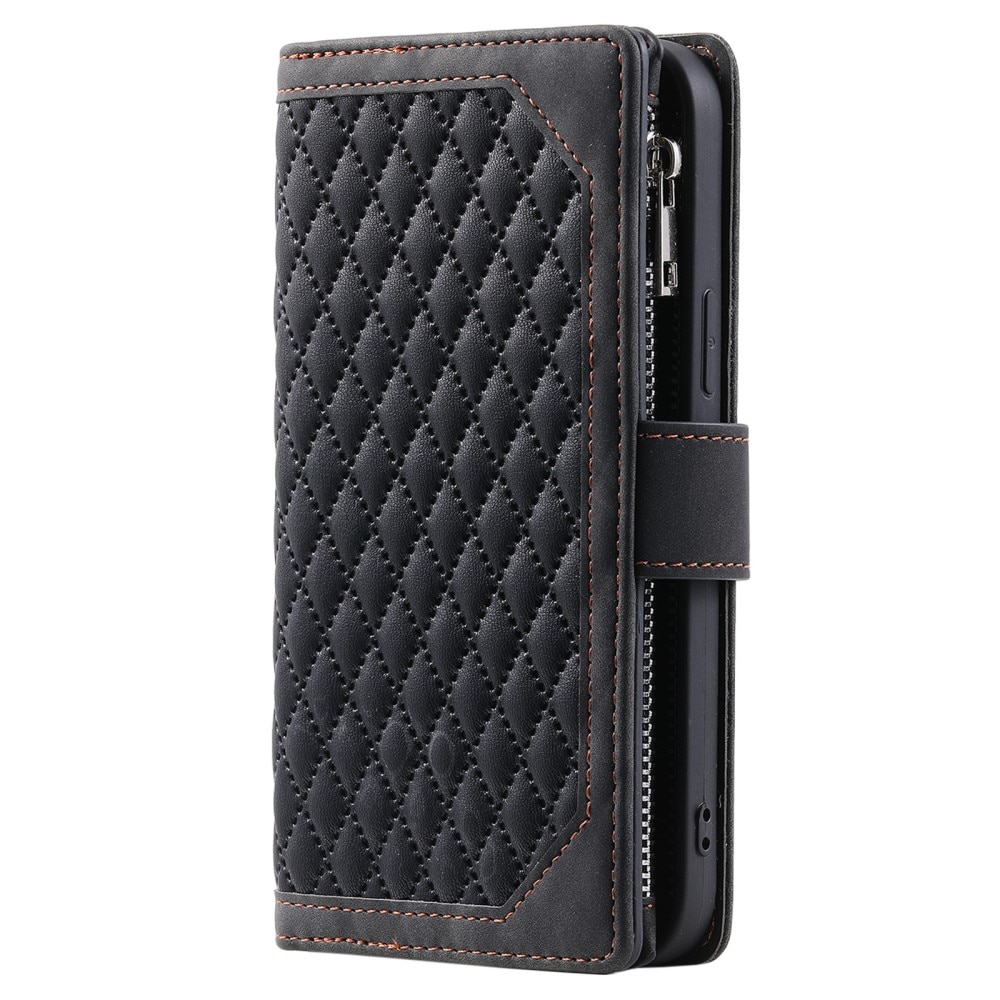 Lommebokveske iPhone 16 Plus Quilted Svart