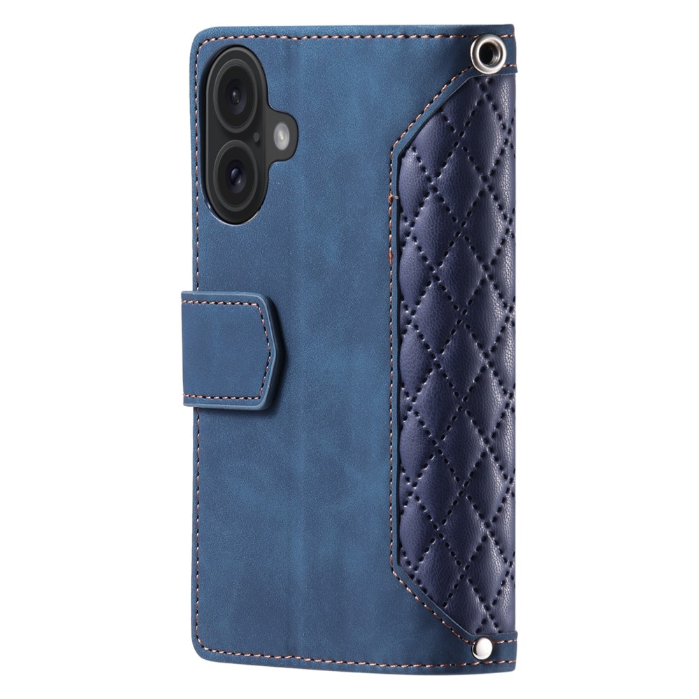 Lommebokveske iPhone 16 Quilted Blå