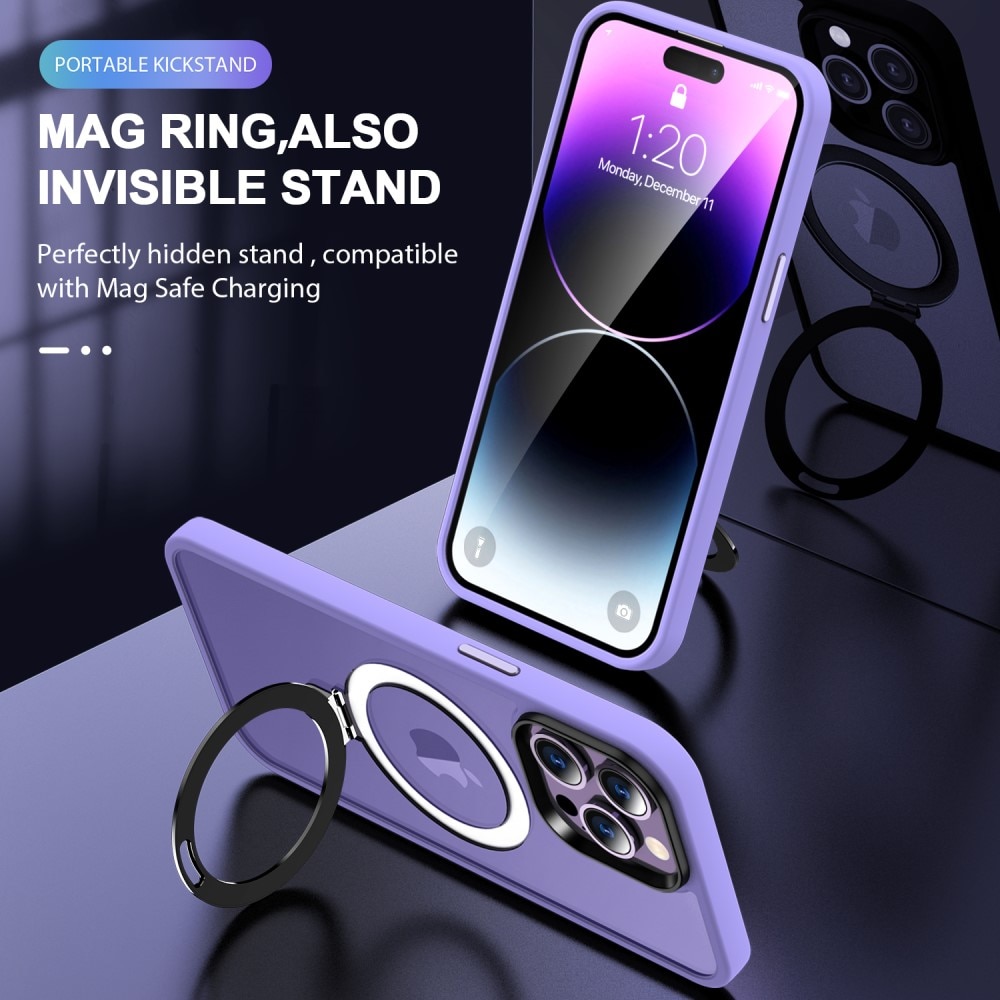 Hybriddeksel MagSafe Ring iPhone 16 Pro Max Lilla