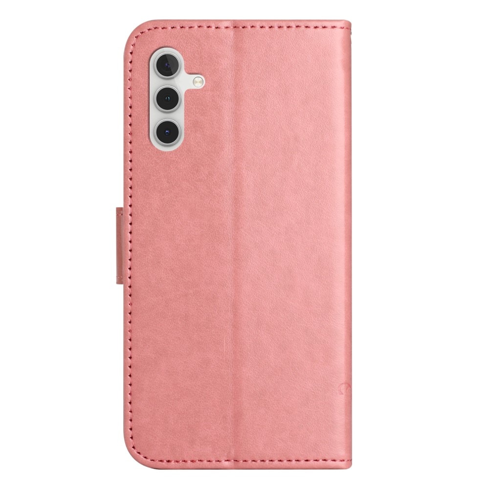 Lærveske Sommerfugler Samsung Galaxy A16 rosa