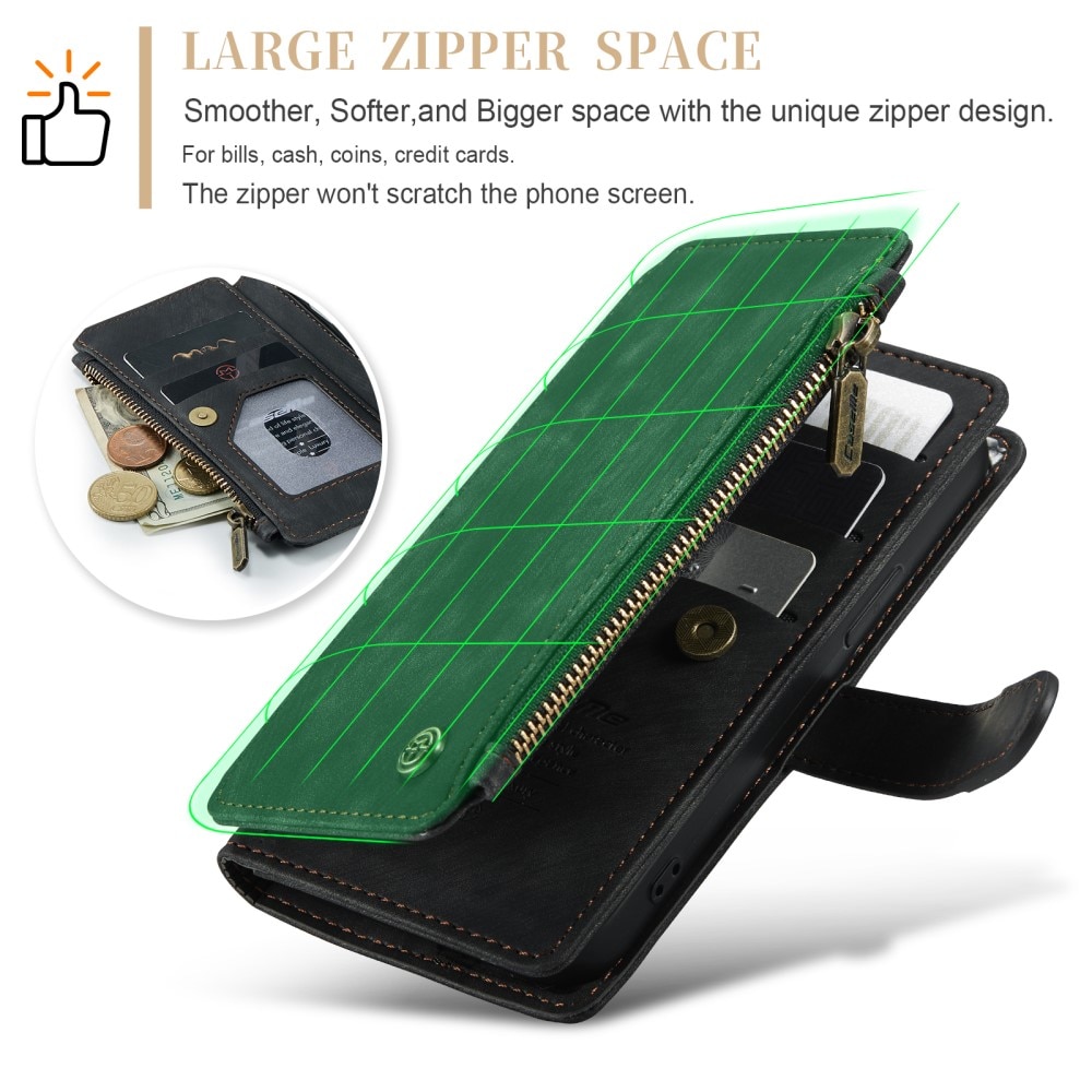 Zipper Wallet iPhone 16 Pro Svart