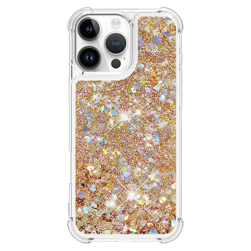 Glitter Powder TPU Deksel iPhone 16 Pro gull