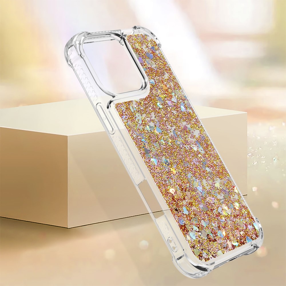 Glitter Powder TPU Deksel iPhone 16 Pro gull