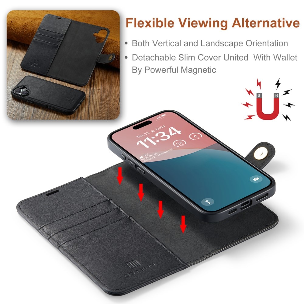 Magnet Wallet iPhone 16 Black