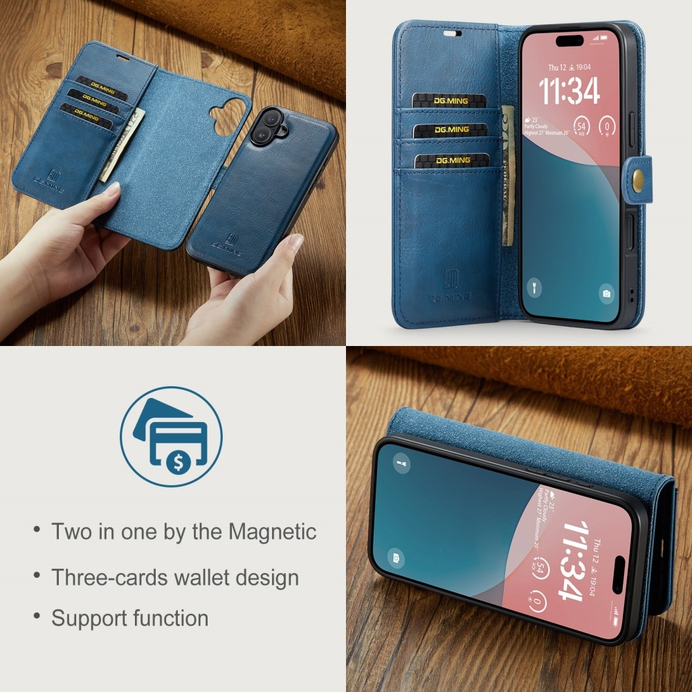 Magnet Wallet iPhone 16 Blue