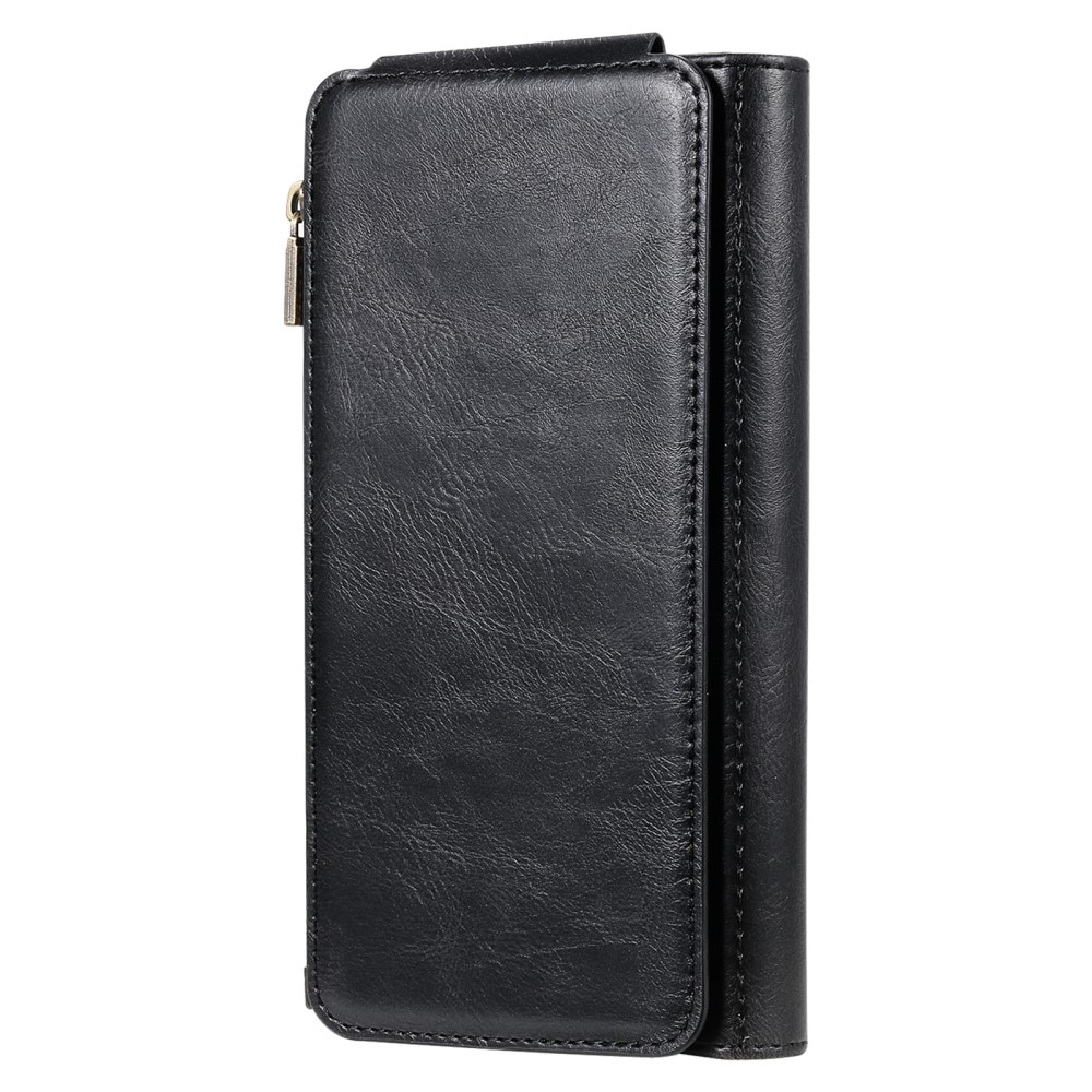 Magnet Leather Multi-Wallet iPhone 16 Pro svart