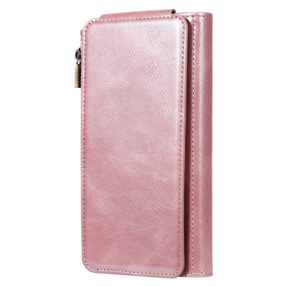 Magnet Leather Multi-Wallet iPhone 16 rosa