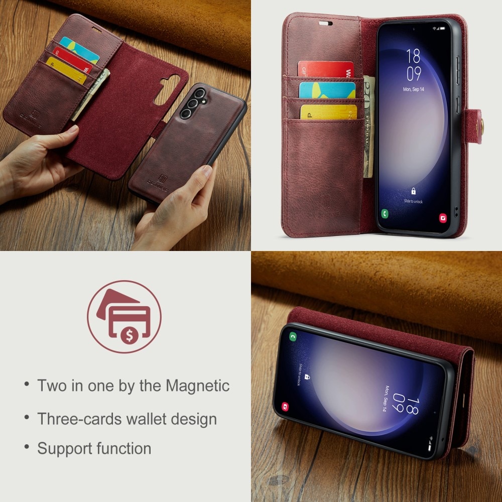 Magnet Wallet Samsung Galaxy S24 FE Red