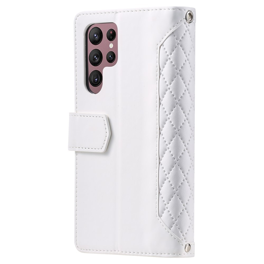 Lommebokveske Samsung Galaxy S25 Ultra Quilted Hvit