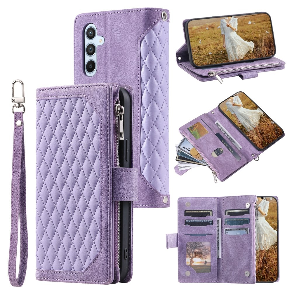 Lommebokveske Samsung Galaxy S25 Plus Quilted Rosa