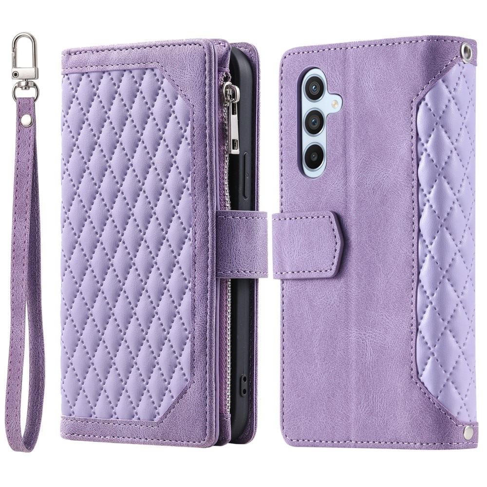 Lommebokveske Samsung Galaxy S25 Plus Quilted Rosa