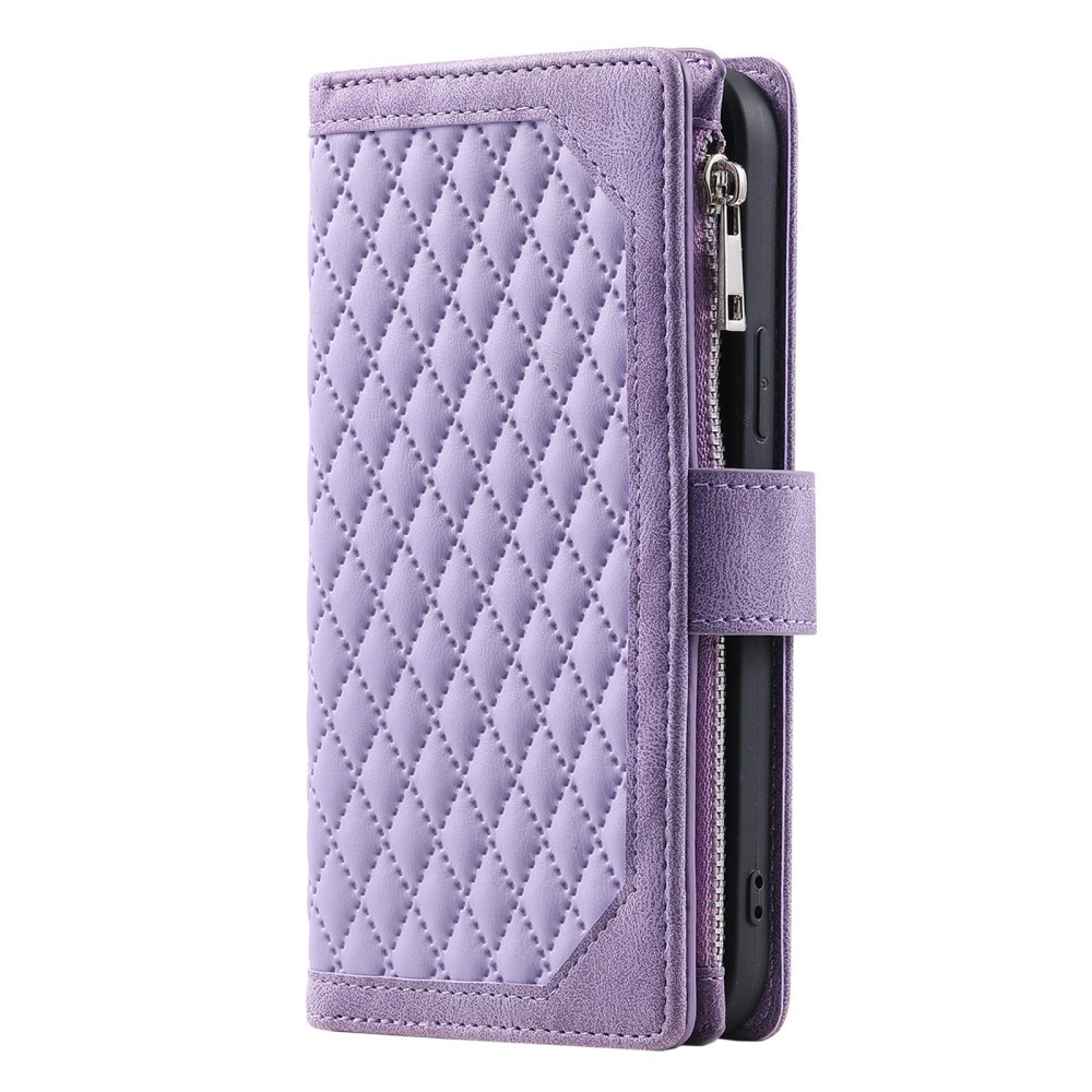 Lommebokveske Samsung Galaxy S25 Plus Quilted Rosa