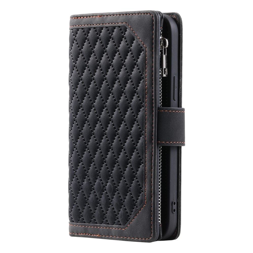 Lommebokveske Samsung Galaxy S25 Quilted Svart