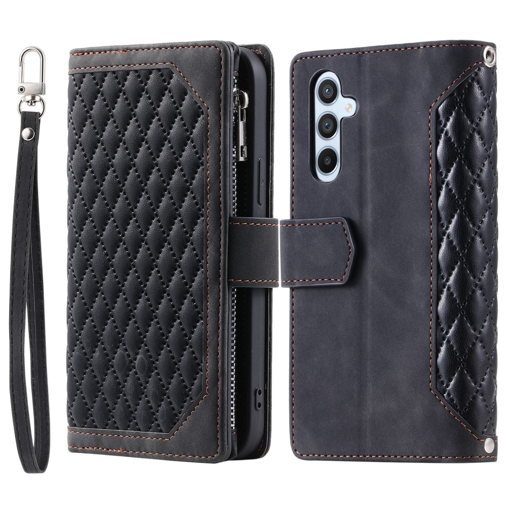 Lommebokveske Samsung Galaxy S25 Quilted Svart