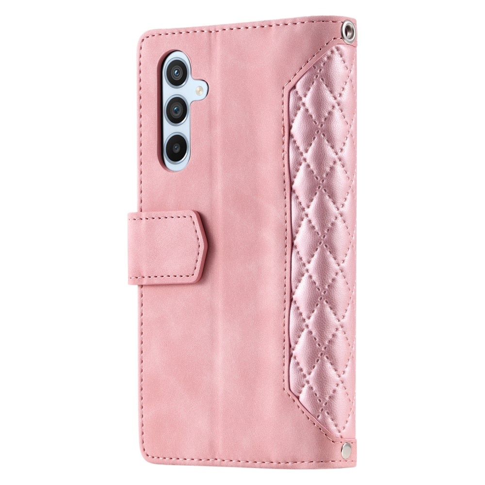 Lommebokveske Samsung Galaxy S25 Plus Quilted Rosa