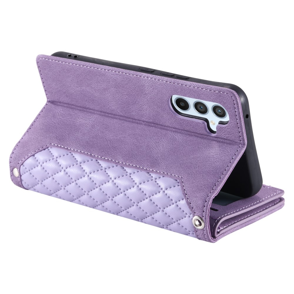 Lommebokveske Samsung Galaxy S25 Quilted Lilla