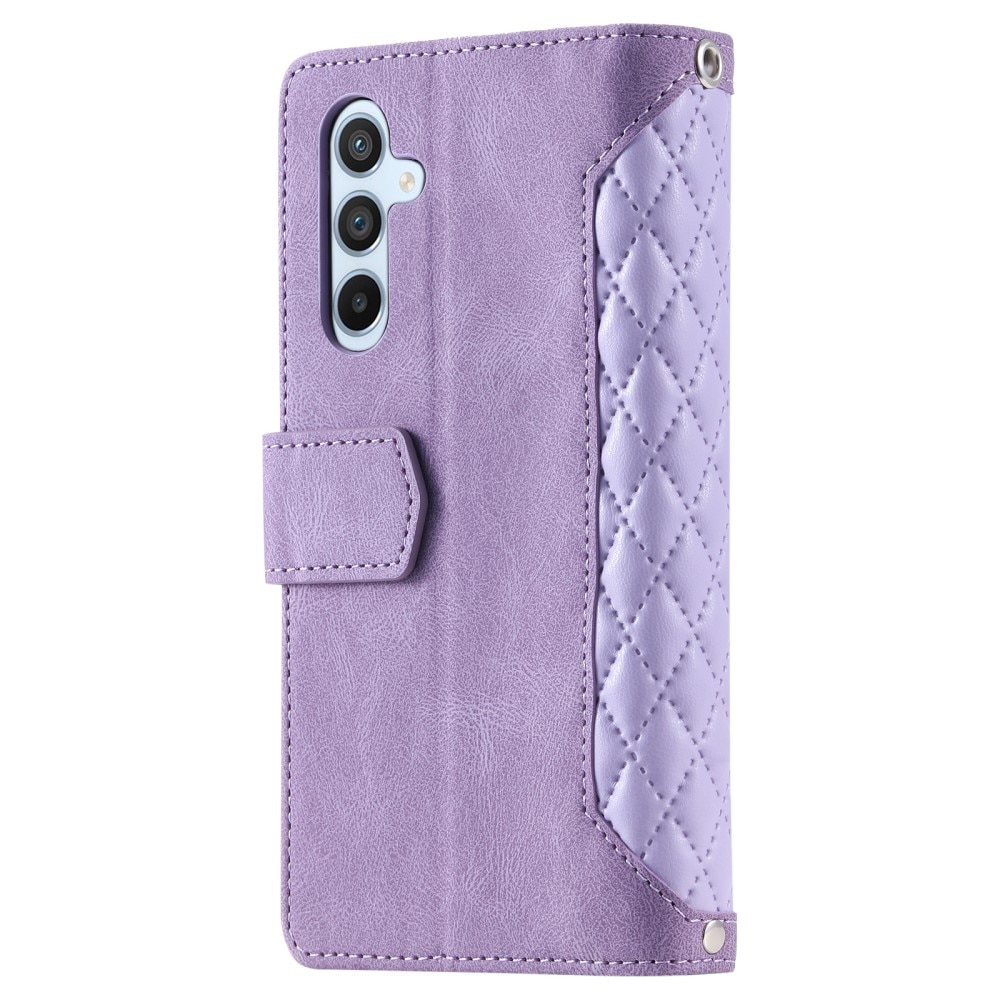 Lommebokveske Samsung Galaxy S25 Quilted Lilla