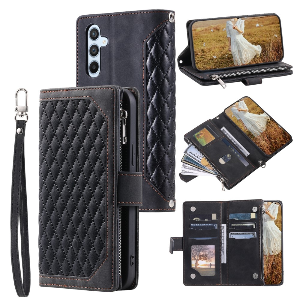 Lommebokveske Samsung Galaxy S25 Quilted Svart