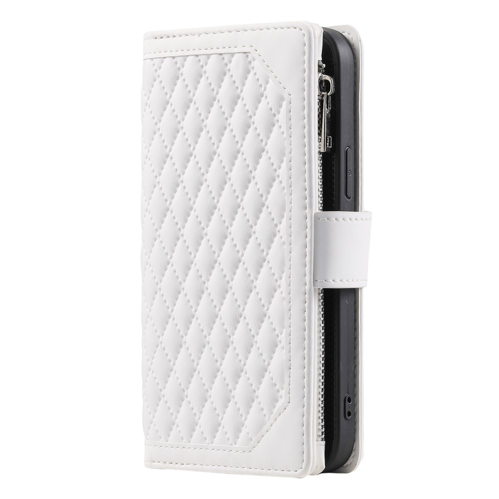 Lommebokveske Samsung Galaxy S25 Quilted Hvit