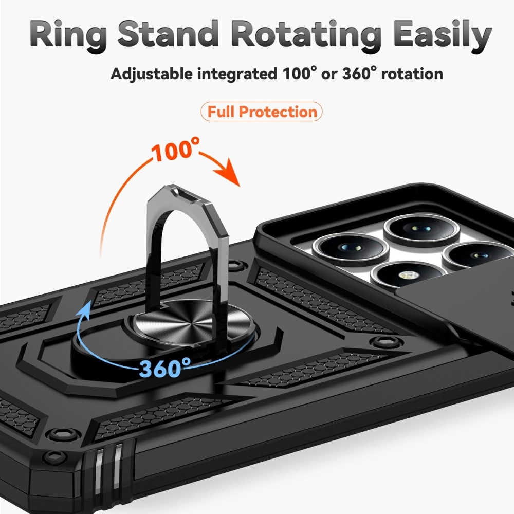 Hybriddeksel Ring + Kamerabeskyttelse Xiaomi 14T Svart