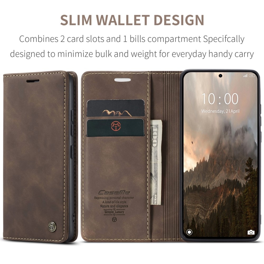 Slim Lommebokveske Xiaomi 14T Pro Brun