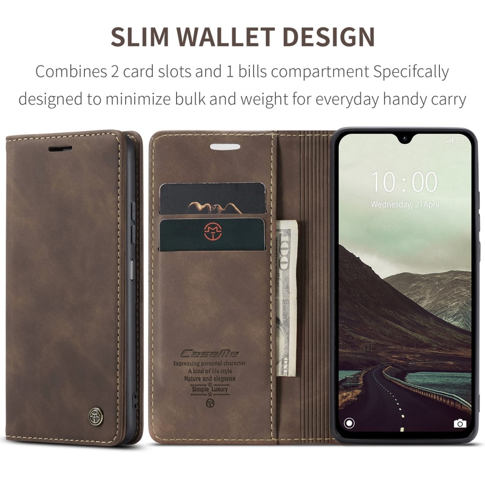 Slim Lommebokveske Xiaomi Redmi 14C Brun