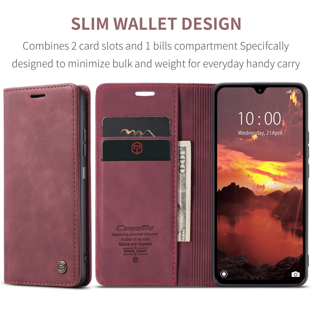 Slim Lommebokveske Xiaomi Redmi 14C Rød